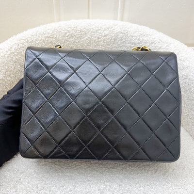Chanel Vintage Medium Square Flap in Black Lambskin and 24K Gold Plated HW