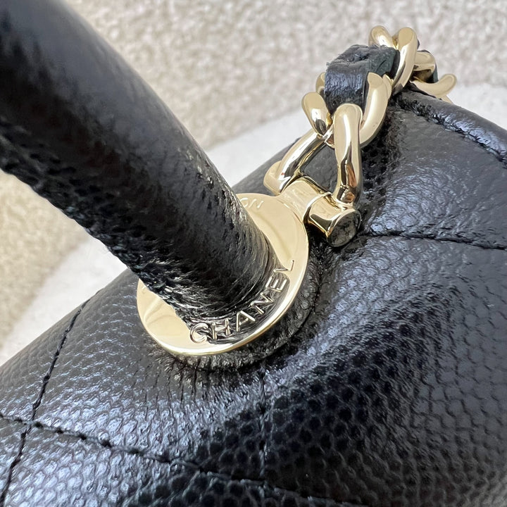 Chanel Micro Coco Handle Flap Bag in Black Caviar and LGHW (AP4244