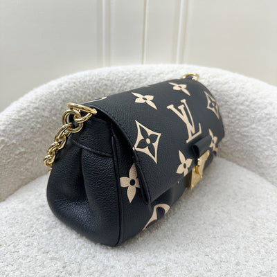 LV Favorite Bag in Bicolor Black and Creme Giant Monogram Empreinte Leather and GHW