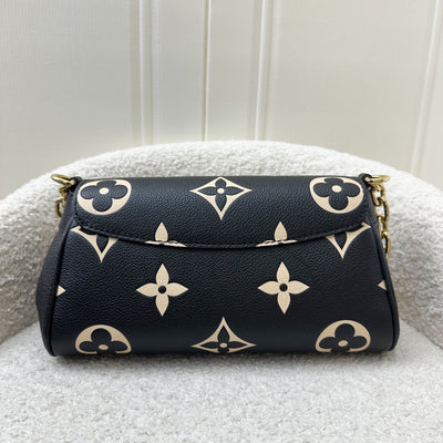 LV Favorite Bag in Bicolor Black and Creme Giant Monogram Empreinte Leather and GHW