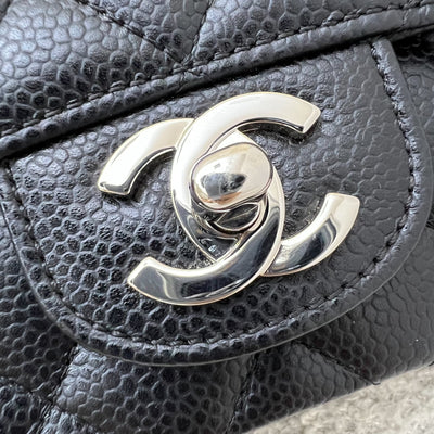 Chanel Classic Mini Square Flap in Black Caviar and GHW