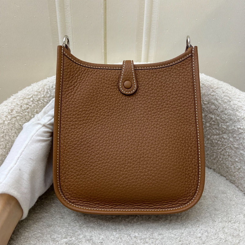 Hermes Mini Evelyne TPM in Gold Clemence Leather with Gold Strap and PHW