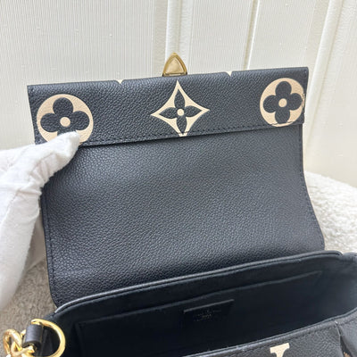 LV Favorite Bag in Bicolor Black and Creme Giant Monogram Empreinte Leather and GHW