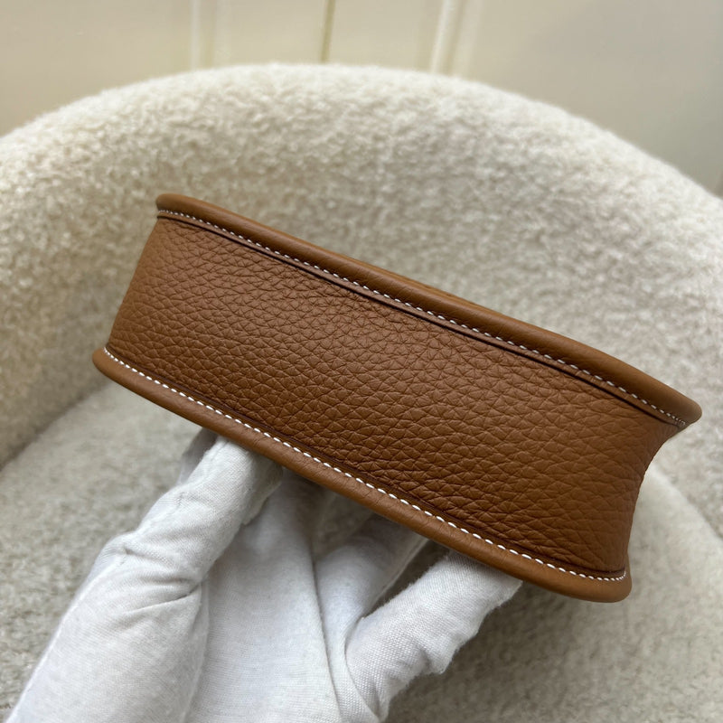 Hermes Mini Evelyne TPM in Gold Clemence Leather with Gold Strap and PHW