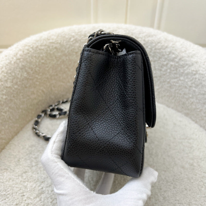 Chanel Classic Mini Square Flap in Black Caviar and GHW