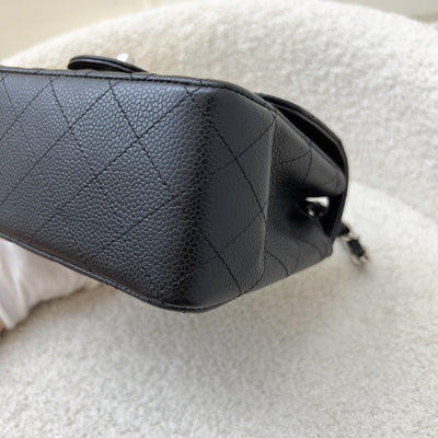 Chanel Classic Mini Square Flap in Black Caviar and GHW