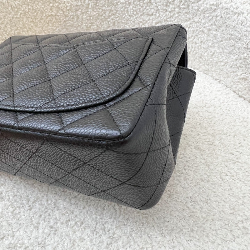 Chanel Classic Mini Square Flap in Black Caviar and GHW