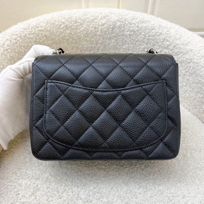 Chanel Classic Mini Square Flap in Black Caviar and GHW