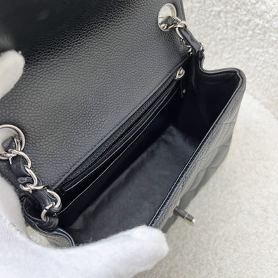 Chanel Classic Mini Square Flap in Black Caviar and GHW