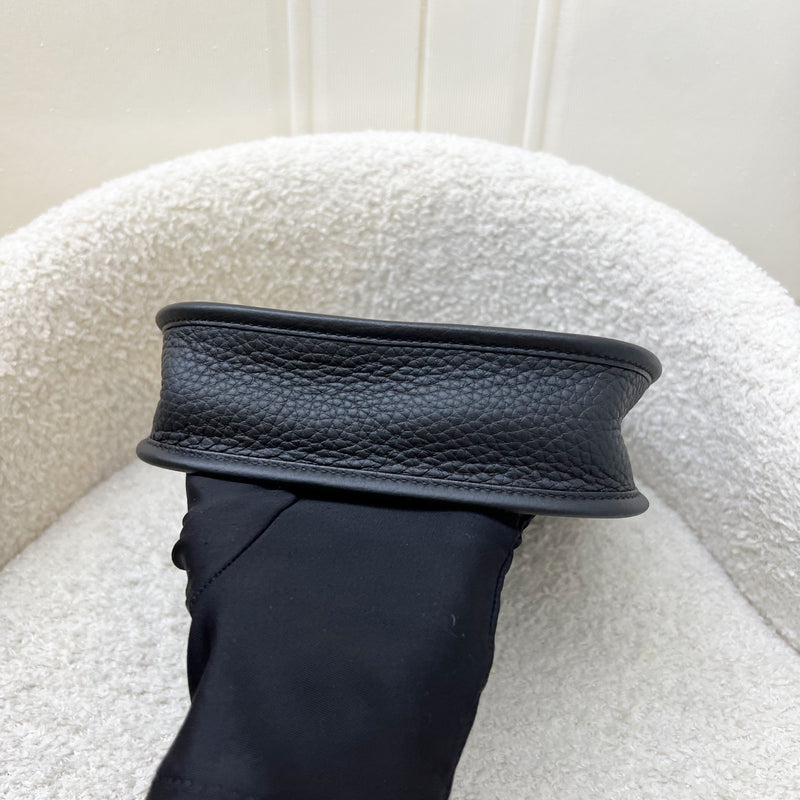 [BN Long Strap- Aug 2025] Hermes Mini Evelyne TPM in Noir Black Clemence Leather and GHW
