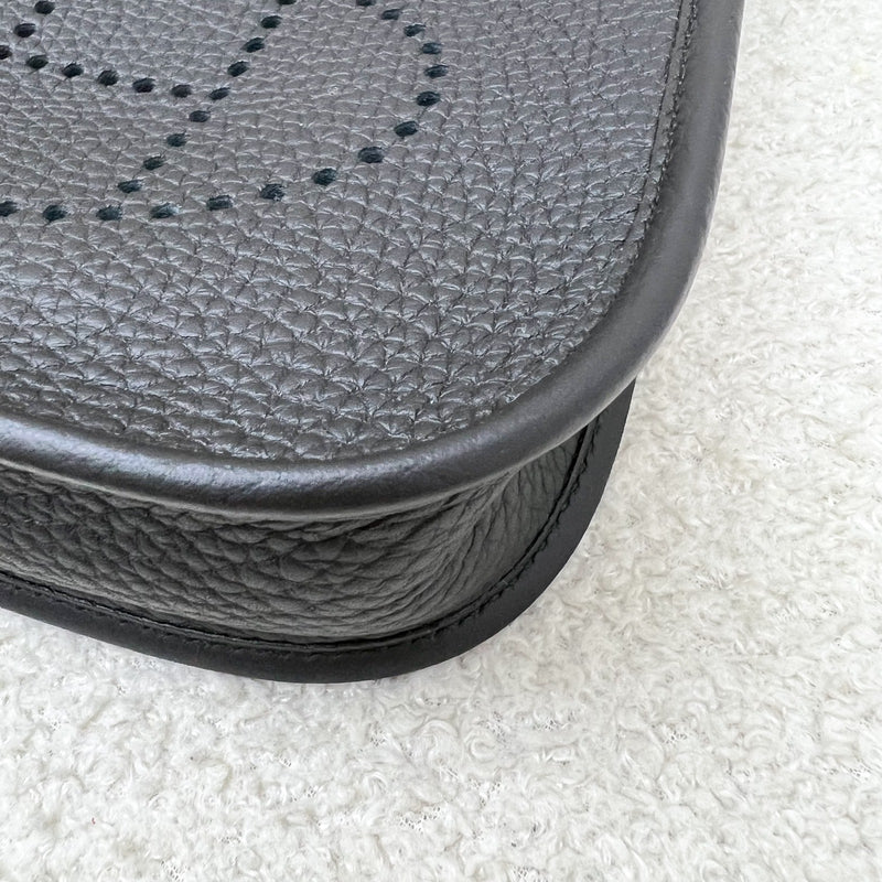 [BN Long Strap- Aug 2025] Hermes Mini Evelyne TPM in Noir Black Clemence Leather and GHW