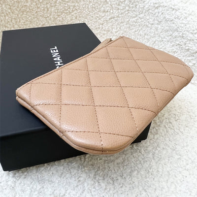 Chanel Classic Mini O-Case in Caramel Dark Beige and LGHW