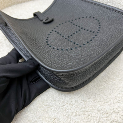 [BN Long Strap- Aug 2025] Hermes Mini Evelyne TPM in Noir Black Clemence Leather and GHW