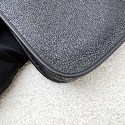 [BN Long Strap- Aug 2025] Hermes Mini Evelyne TPM in Noir Black Clemence Leather and GHW