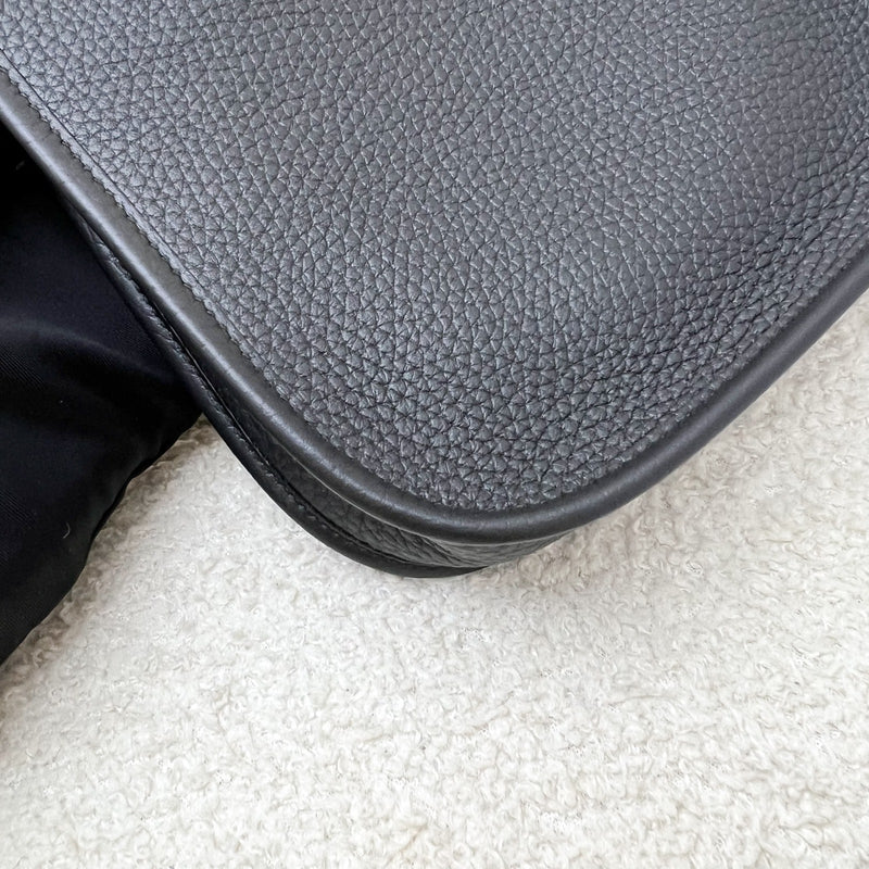 [BN Long Strap- Aug 2025] Hermes Mini Evelyne TPM in Noir Black Clemence Leather and GHW