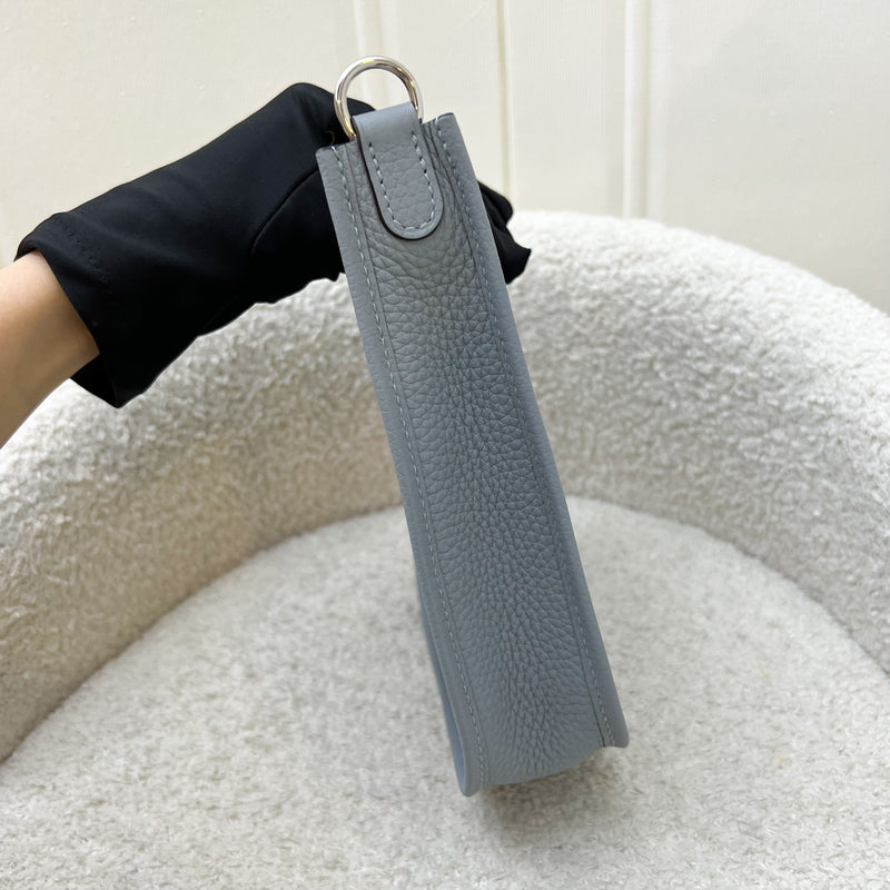 [BN Long Strap - Local Set - Sep 2025] Hermes Mini Evelyne TPM in Gris Pantin Clemence Leather and PHW