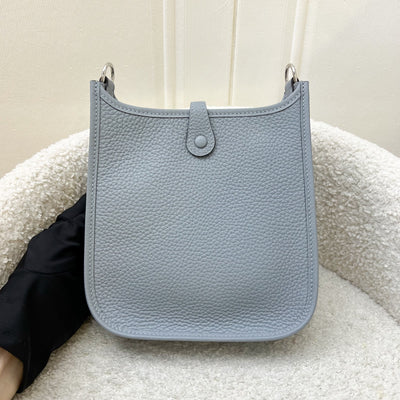 [BN Long Strap - Local Set - Sep 2025] Hermes Mini Evelyne TPM in Gris Pantin Clemence Leather and PHW