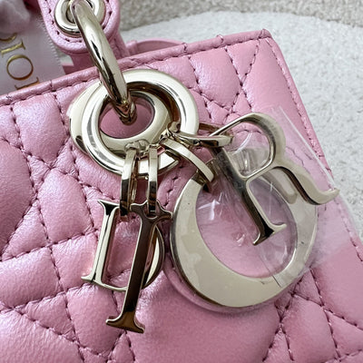 Dior Micro Lady D-Joy Bag in Iridescent Pink Lambskin and LGHW