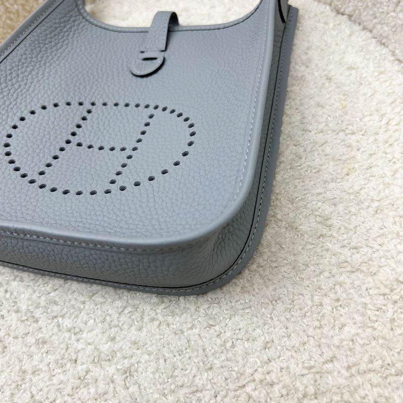 [BN Long Strap - Local Set - Sep 2025] Hermes Mini Evelyne TPM in Gris Pantin Clemence Leather and PHW