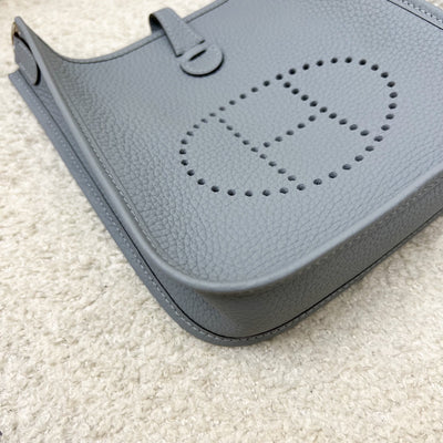 [BN Long Strap - Local Set - Sep 2025] Hermes Mini Evelyne TPM in Gris Pantin Clemence Leather and PHW