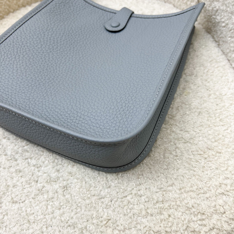 [BN Long Strap - Local Set - Sep 2025] Hermes Mini Evelyne TPM in Gris Pantin Clemence Leather and PHW