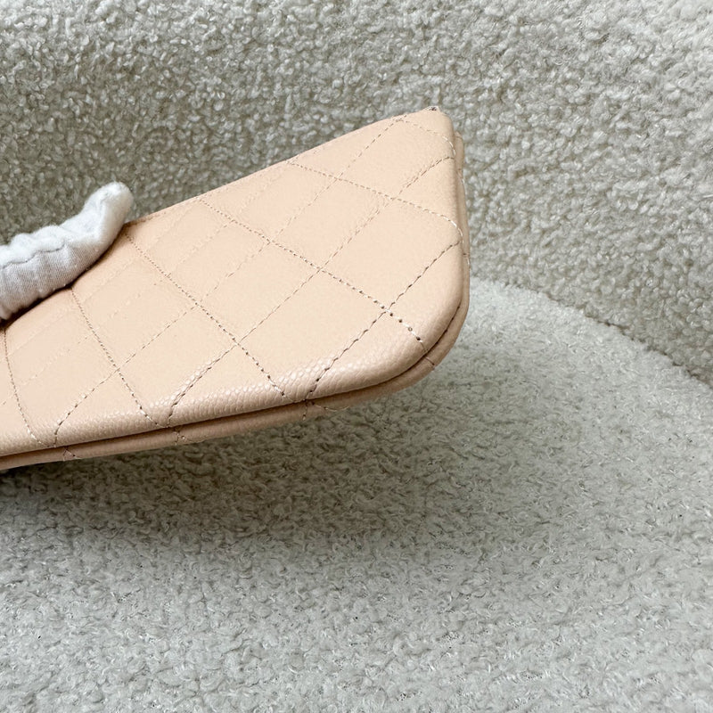 Chanel Mini O-Case in Beige Caviar and LGHW