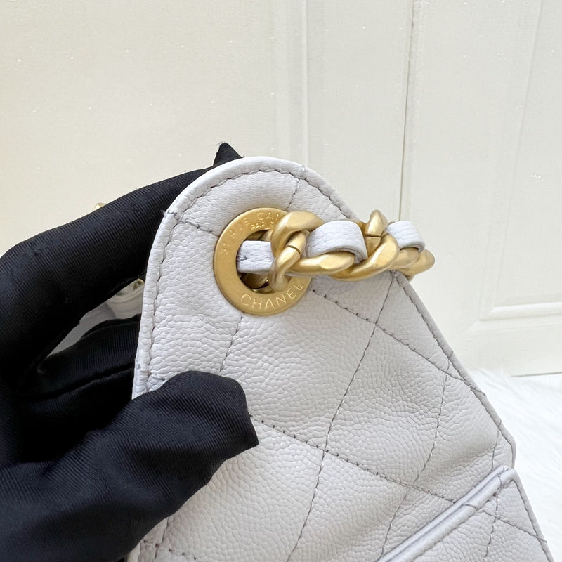 [Unused - June 2025] Chanel 25 Small Hobo Bag in Grey Caviar and AGHW (Model: AS5293)