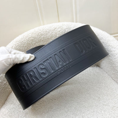 Dior Large Waist Belt in Black Calfskin and AGHW Sz 75