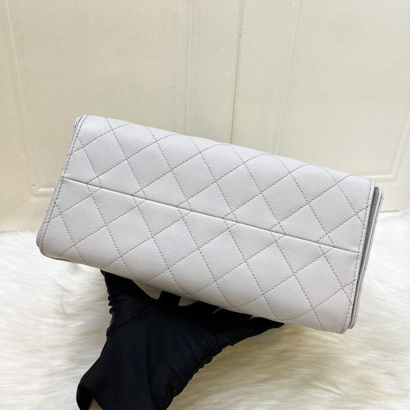 [Unused - June 2025] Chanel 25 Small Hobo Bag in Grey Caviar and AGHW (Model: AS5293)