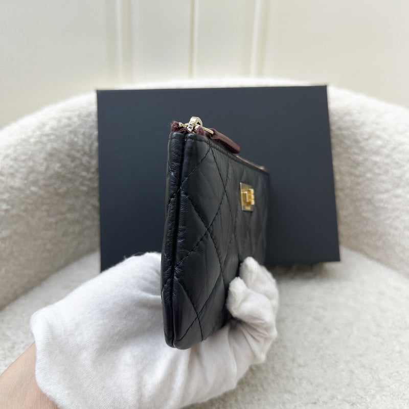 Chanel 2.55 Reissue Mini O-Case in Black Distressed Calfskin LGHW