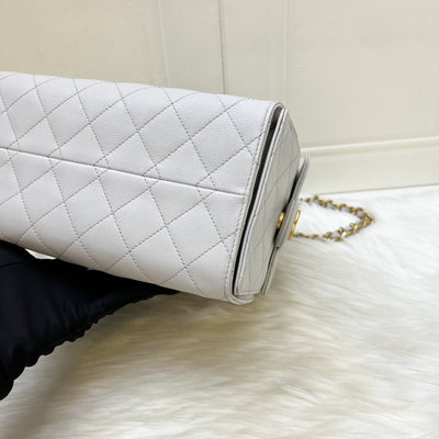 [Unused - June 2025] Chanel 25 Small Hobo Bag in Grey Caviar and AGHW (Model: AS5293)