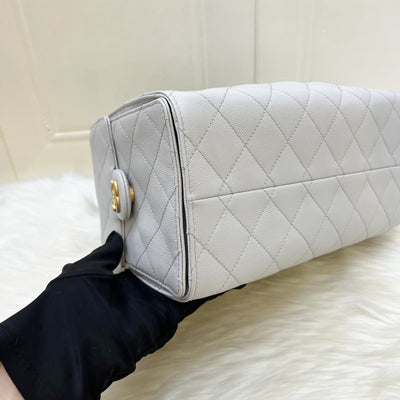 [Unused - June 2025] Chanel 25 Small Hobo Bag in Grey Caviar and AGHW (Model: AS5293)