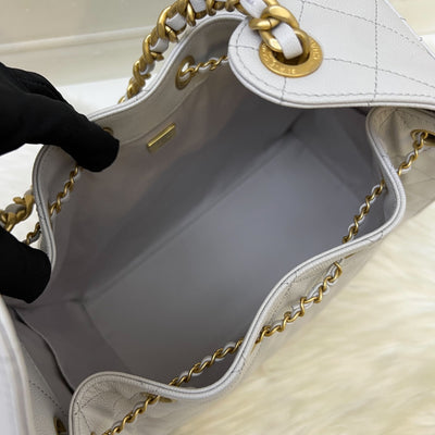 [Unused - June 2025] Chanel 25 Small Hobo Bag in Grey Caviar and AGHW (Model: AS5293)