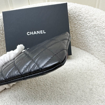 Chanel 2.55 Reissue Mini O-Case in Black Distressed Calfskin LGHW