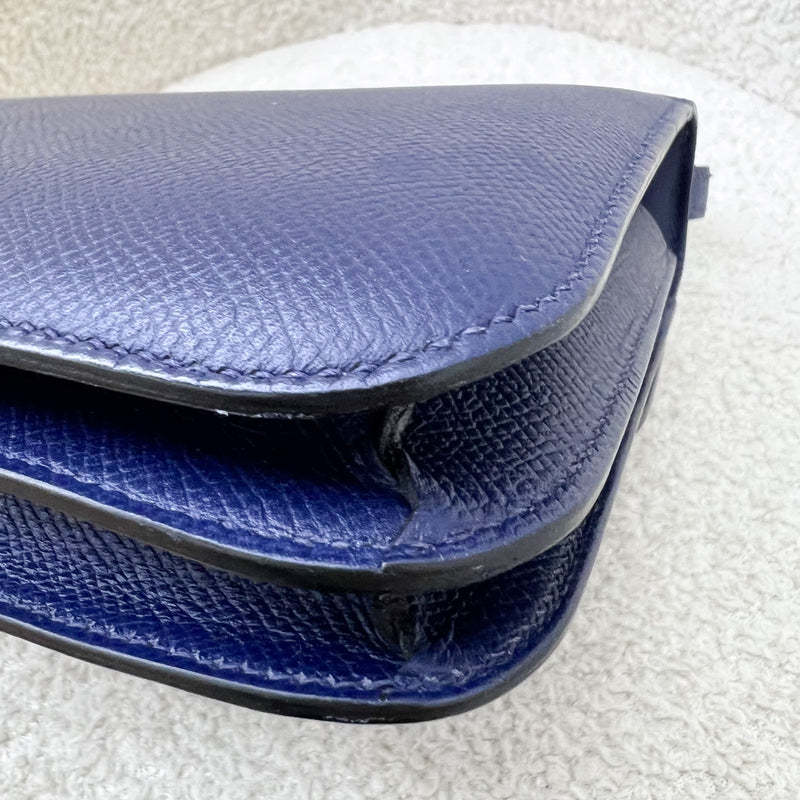 Hermes Constance Mini 18 in Bleu Saphir Epsom Leather and GHW