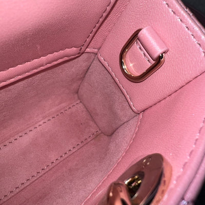 Dior Micro Lady D-Joy Bag in Iridescent Pink Lambskin and LGHW