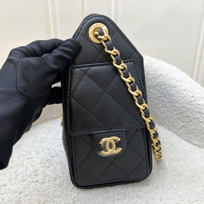 [BN - Local Set - Nov 2025] Chanel 25 Mini Hobo Bag in Black Caviar and AGHW (Model: AS5631)