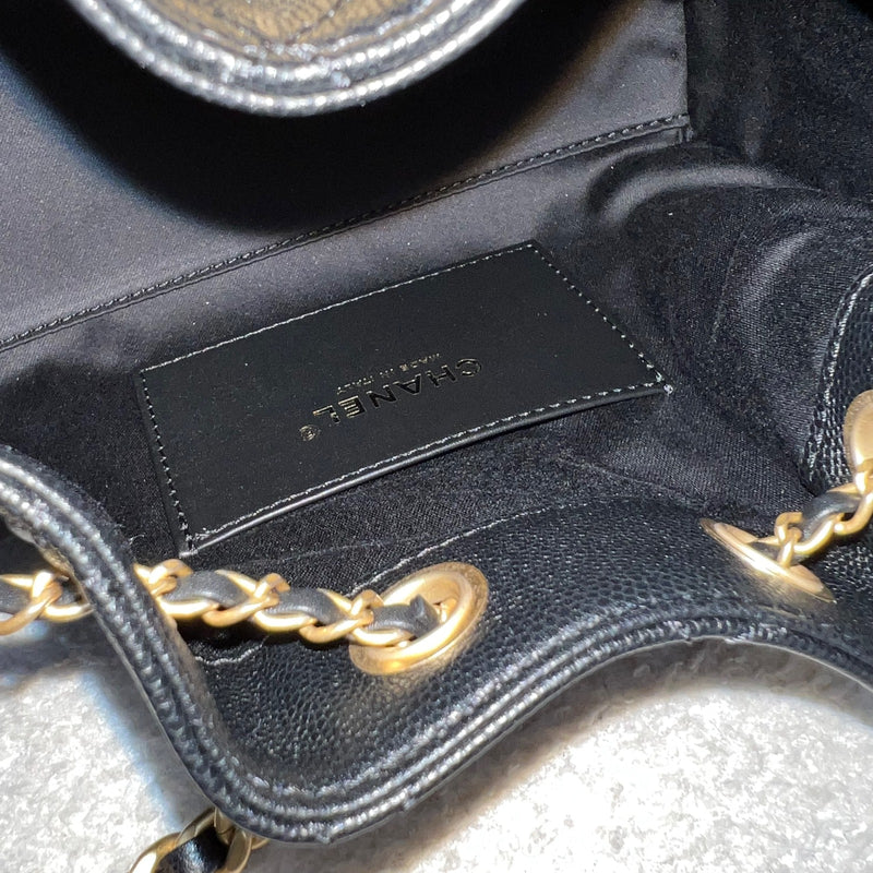 [BN - Local Set - Nov 2025] Chanel 25 Mini Hobo Bag in Black Caviar and AGHW (Model: AS5631)