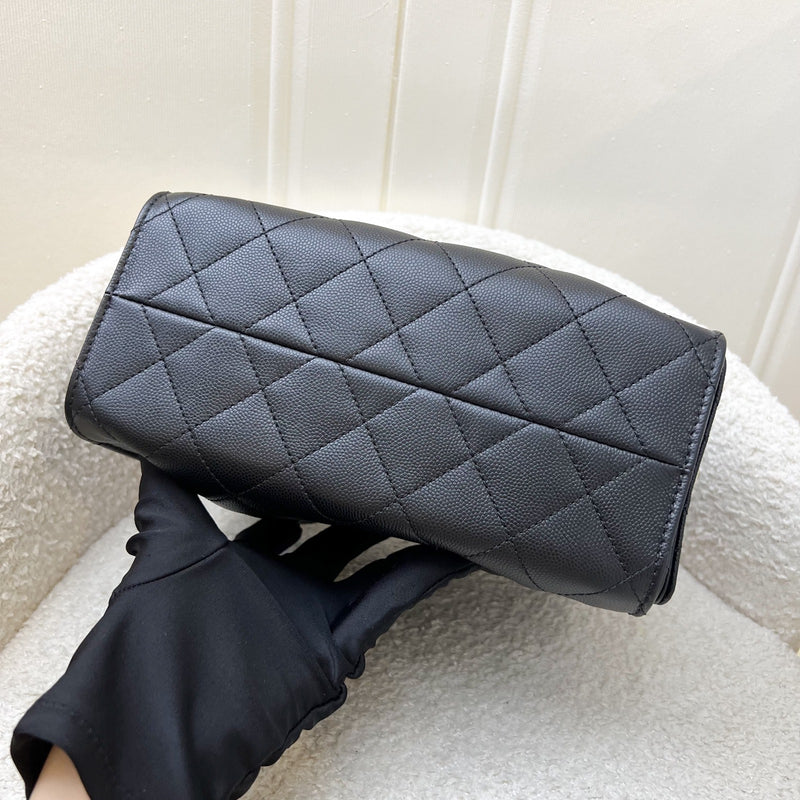 [BN - Local Set - Nov 2025] Chanel 25 Mini Hobo Bag in Black Caviar and AGHW (Model: AS5631)