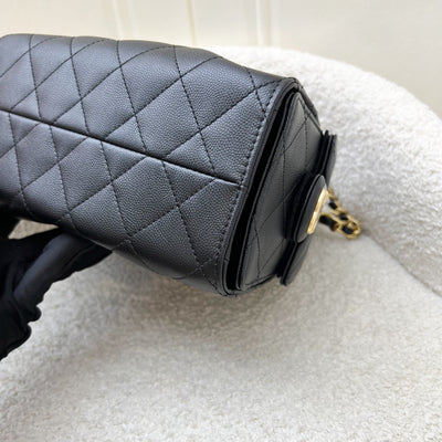 [BN - Local Set - Nov 2025] Chanel 25 Mini Hobo Bag in Black Caviar and AGHW (Model: AS5631)