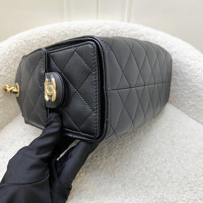 [BN - Local Set - Nov 2025] Chanel 25 Mini Hobo Bag in Black Caviar and AGHW (Model: AS5631)