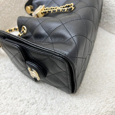 [BN - Local Set - Nov 2025] Chanel 25 Mini Hobo Bag in Black Caviar and AGHW (Model: AS5631)