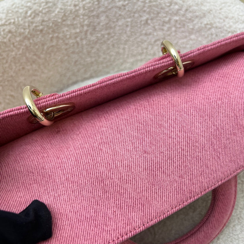 Dior Medium Lady D-Joy Bag in Pink Denim and LGHW (Model: M0540WTJA, Colour: M929)
