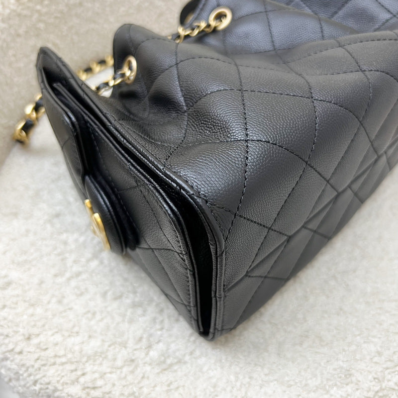 [BN - Local Set - Nov 2025] Chanel 25 Mini Hobo Bag in Black Caviar and AGHW (Model: AS5631)