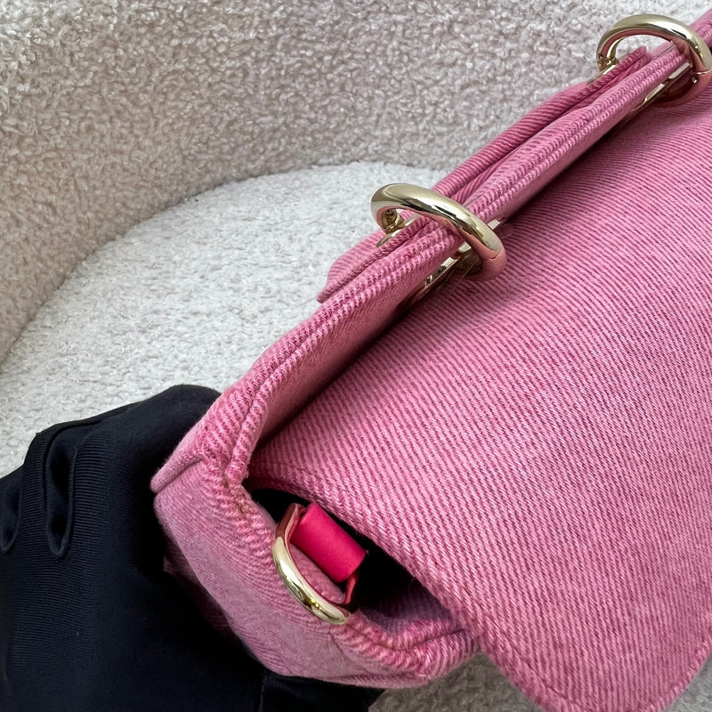 Dior Medium Lady D-Joy Bag in Pink Denim and LGHW (Model: M0540WTJA, Colour: M929)