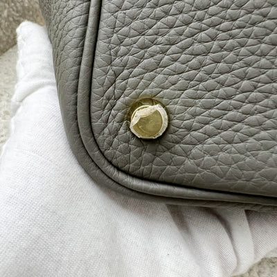 Hermes Picotin 18 in Gris Meyer Clemence Leather GHW