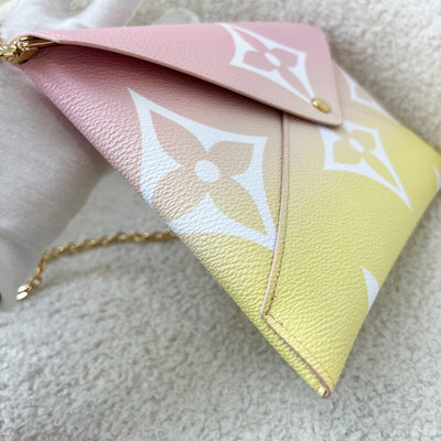 LV Large Kirigami Pochette in Pink / Yellow By the Pool Canvas and GHW