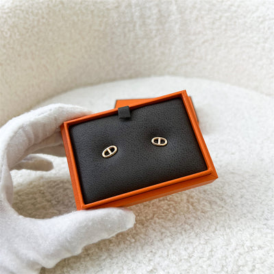 Hermes Chaine D'ancre Earrings, Very Small Model in 18K Rose Gold
