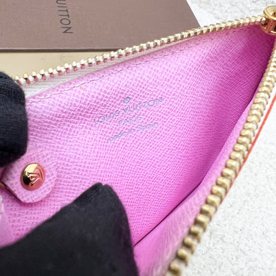 LV Murakami Card Holder / Key Pouch in White Multicolor Canvas and GHW