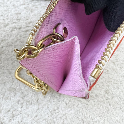 LV Murakami Card Holder / Key Pouch in White Multicolor Canvas and GHW